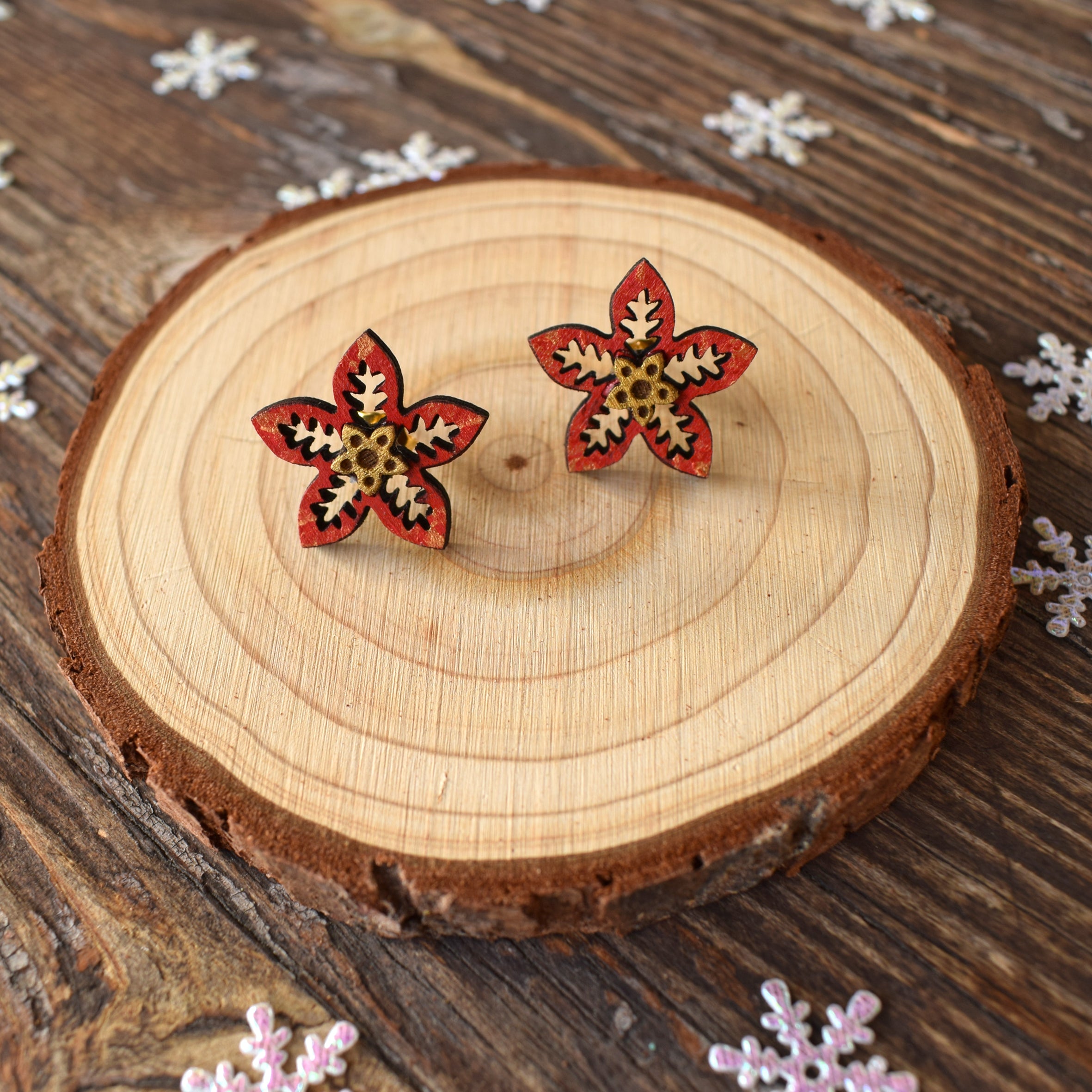 Flor de Yule de botón