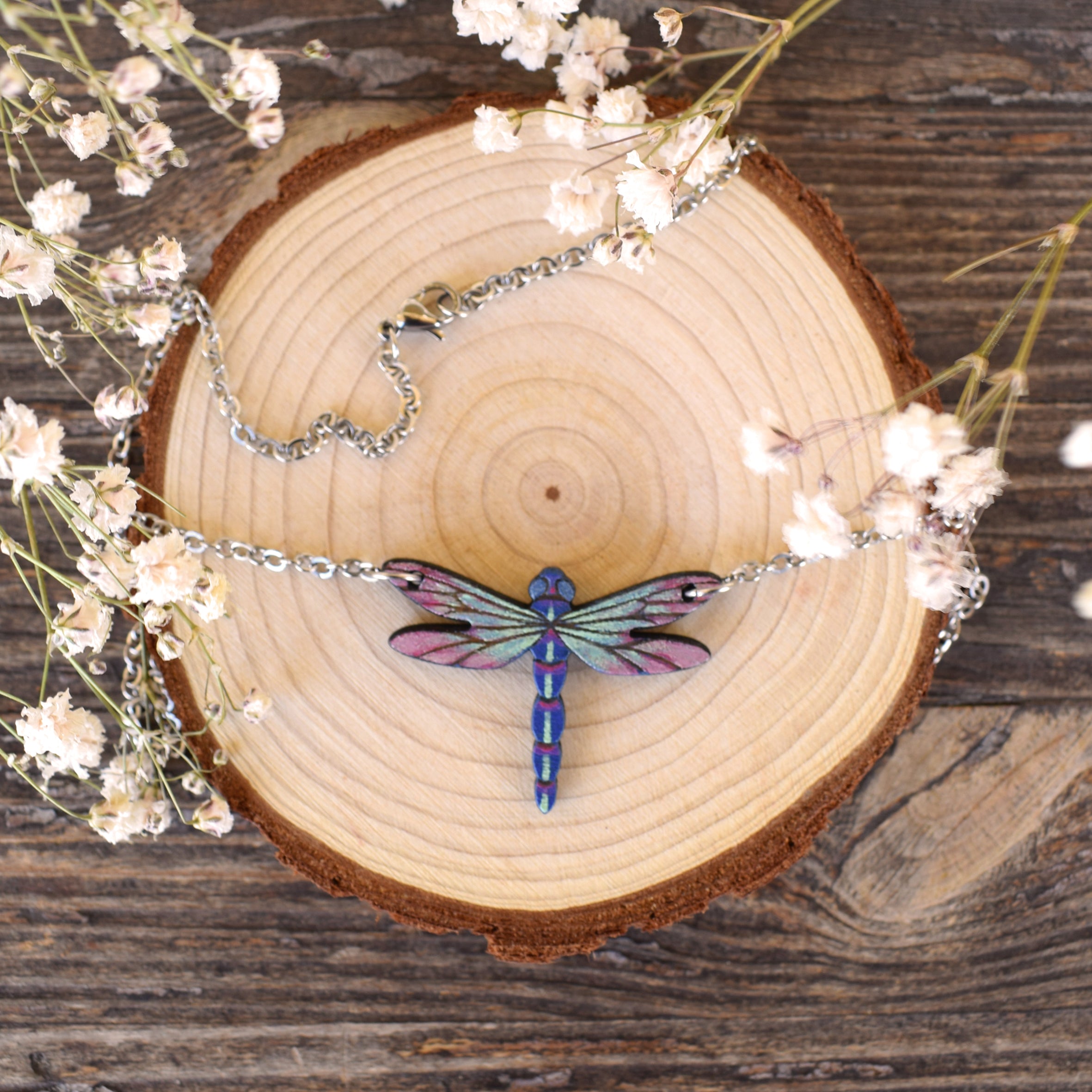 Collar Libélula Azul